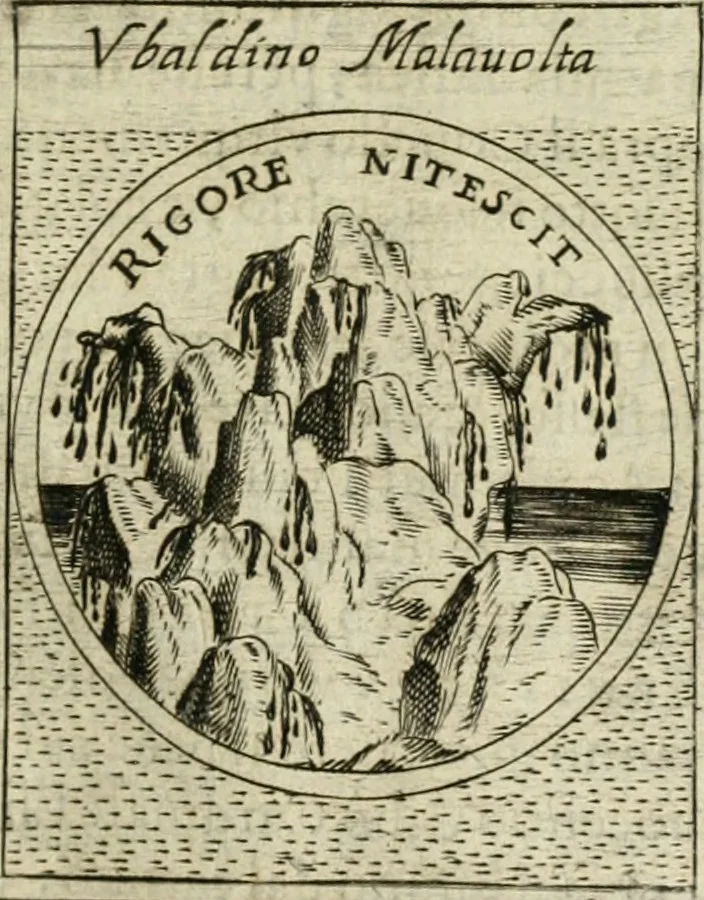 An illustration from Teatro d'imprese, 1623, leaf 776