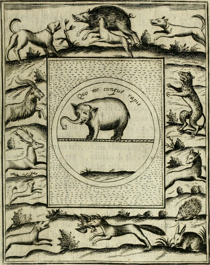 An illustration from Teatro d'imprese, 1623, leaf 818