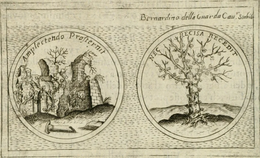 An illustration from Teatro d'imprese, 1623, leaf 821