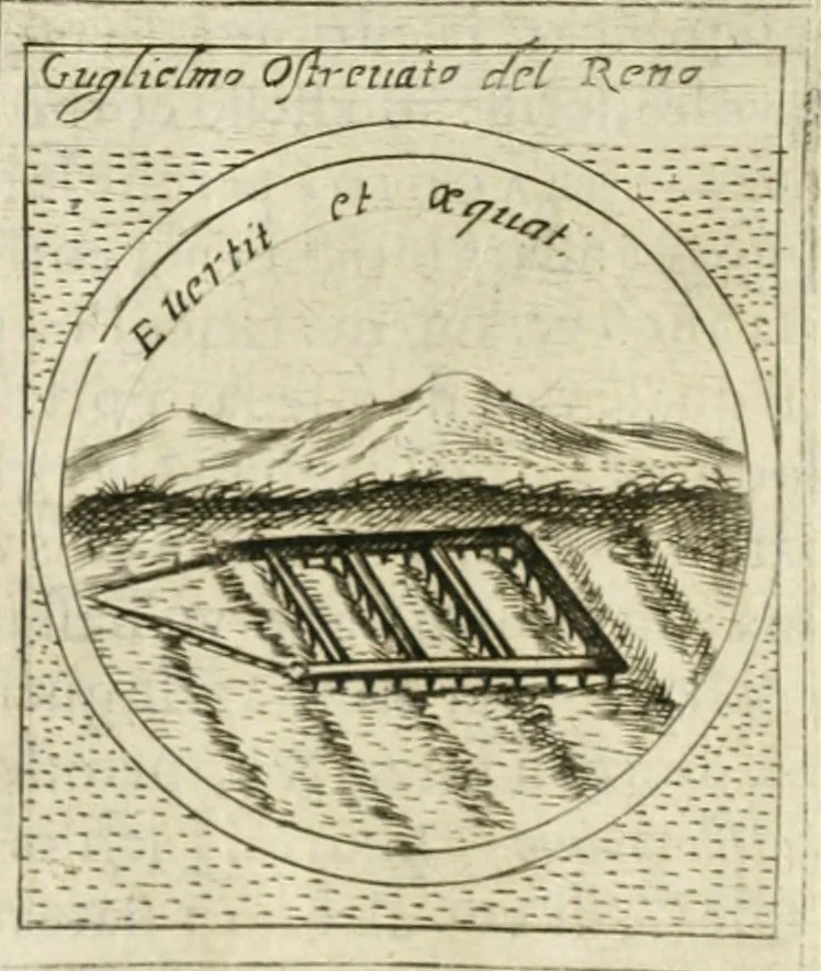 An illustration from Teatro d'imprese, 1623, leaf 821