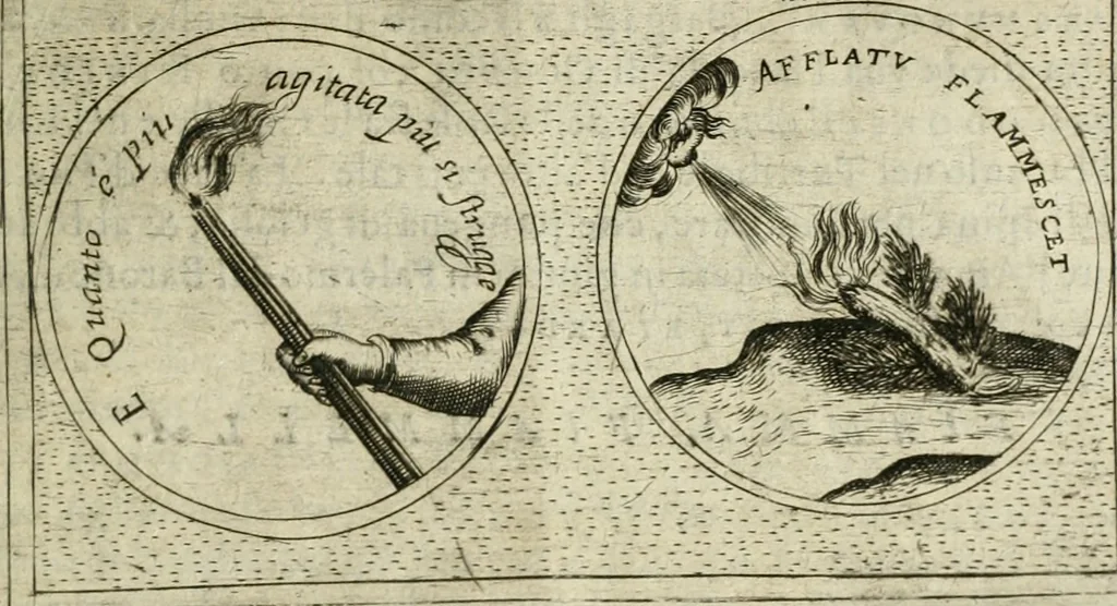 An illustration from Teatro d'imprese, 1623, leaf 834