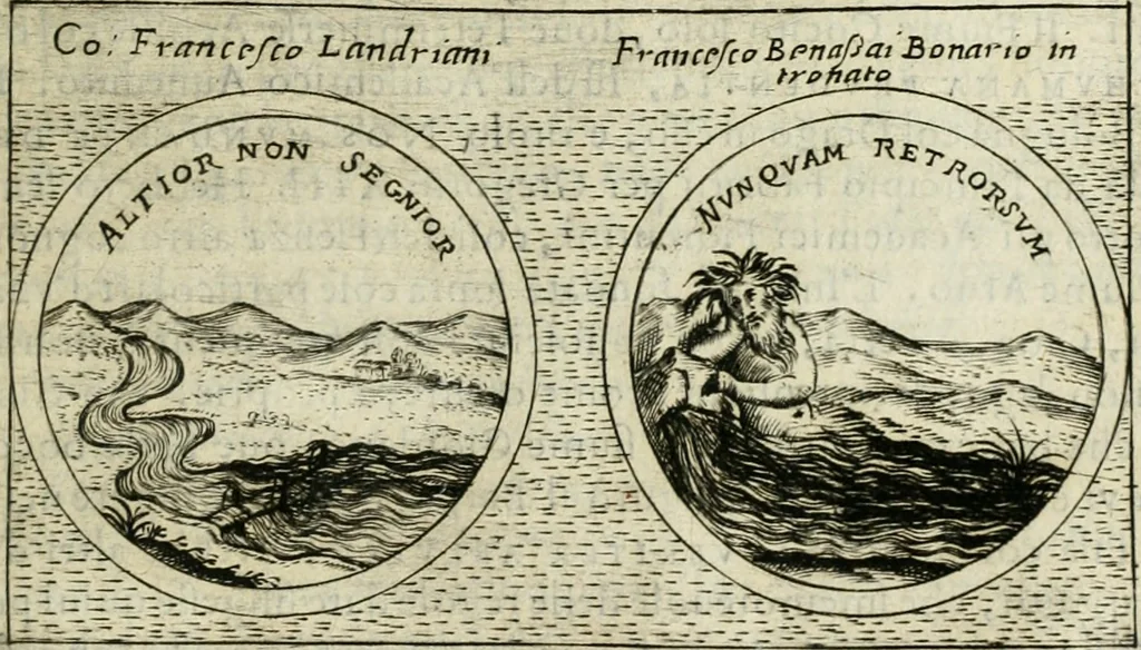 An illustration from Teatro d'imprese, 1623, leaf 842