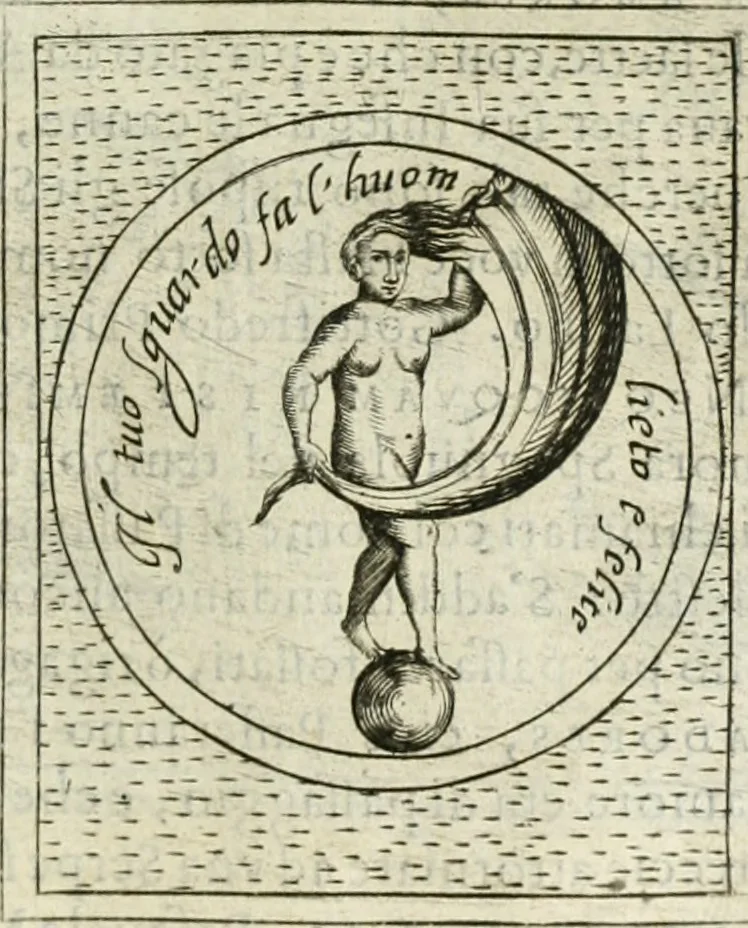 An illustration from Teatro d'imprese, 1623, leaf 854