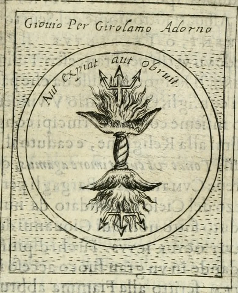 An illustration from Teatro d'imprese, 1623, leaf 860