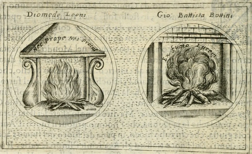 An illustration from Teatro d'imprese, 1623, leaf 863