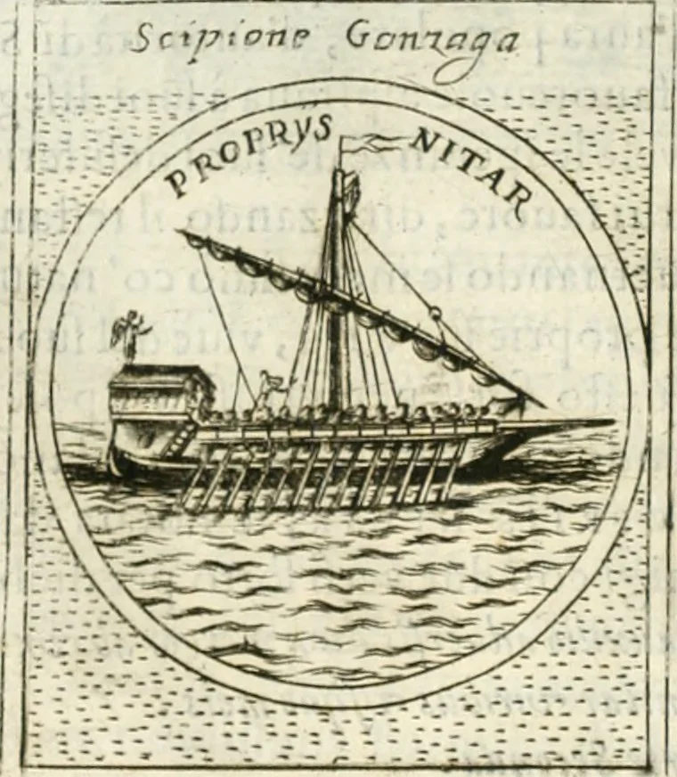An illustration from Teatro d'imprese, 1623, leaf 871