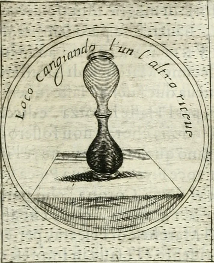 An illustration from Teatro d'imprese, 1623, leaf 908