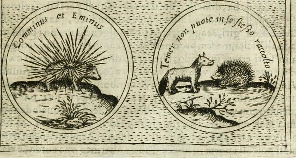 An illustration from Teatro d'imprese, 1623, leaf 940