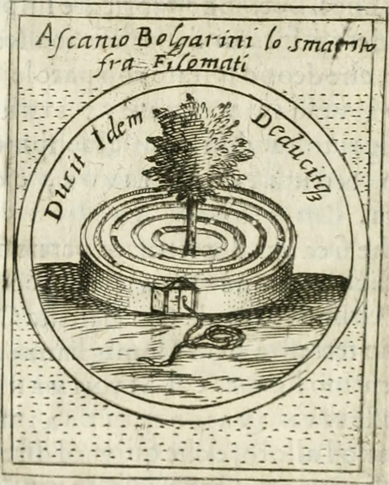 An illustration from Teatro d'imprese, 1623, leaf 941