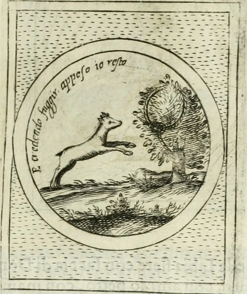An illustration from Teatro d'imprese, 1623, leaf 942