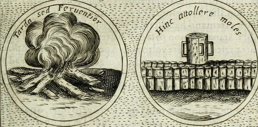 An illustration from Teatro d'imprese, 1623, leaf 948