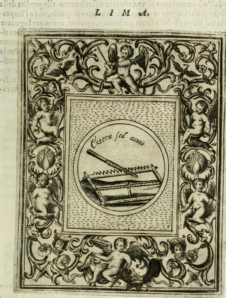 An illustration from Teatro d'imprese, 1623, leaf 964