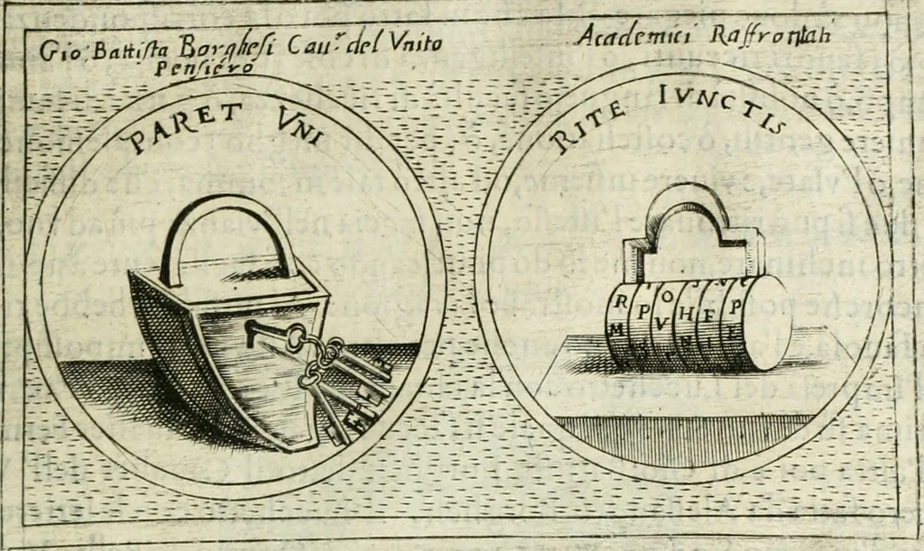 An illustration from Teatro d'imprese, 1623, leaf 972