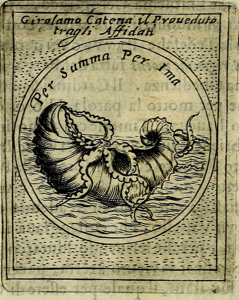 An illustration from Teatro d'imprese, 1623, leaf 1025