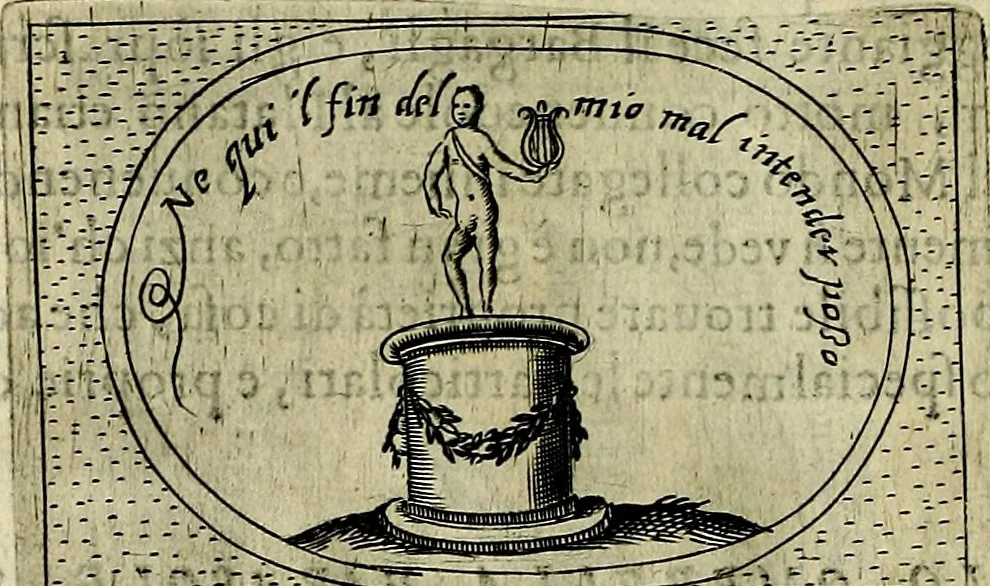 An illustration from Teatro d'imprese, 1623, leaf 1037