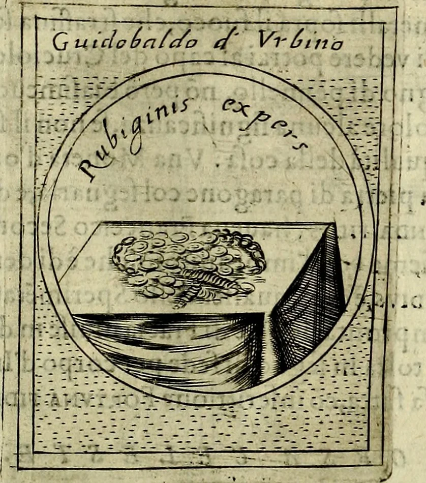 An illustration from Teatro d'imprese, 1623, leaf 1040