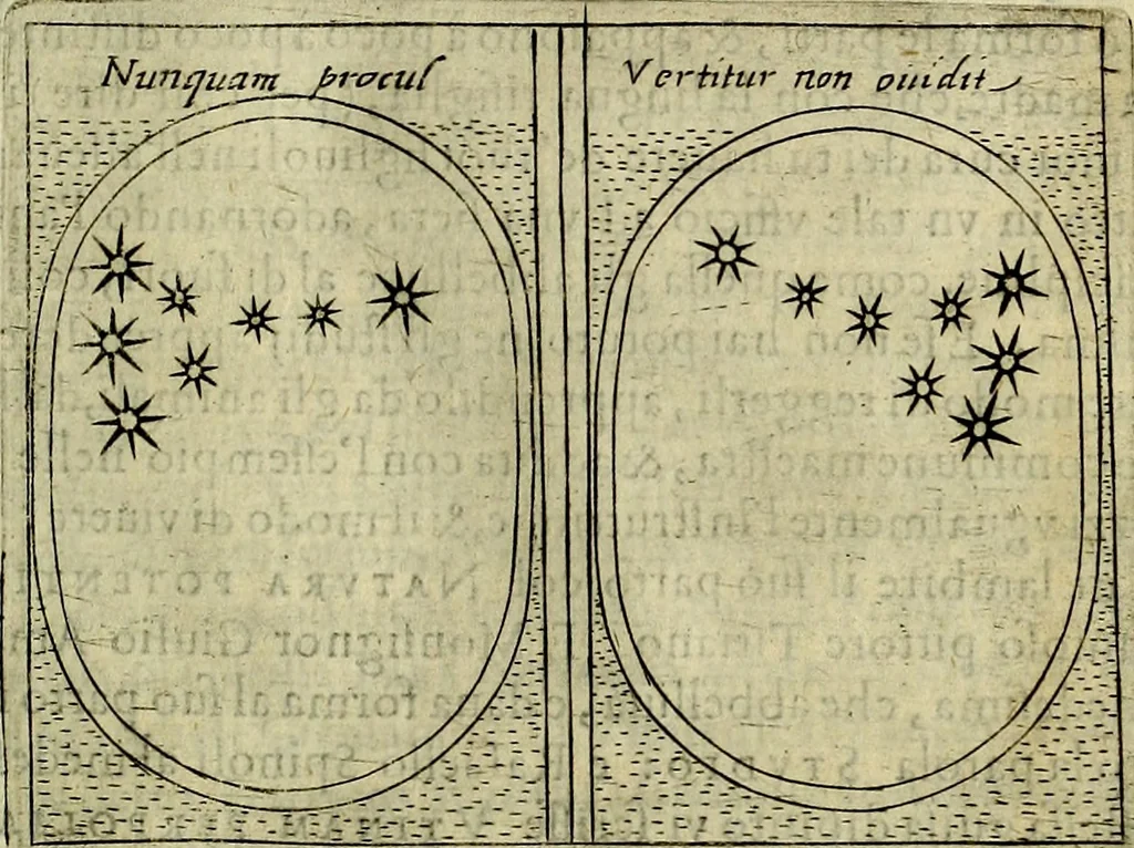 An illustration from Teatro d'imprese, 1623, leaf 1042