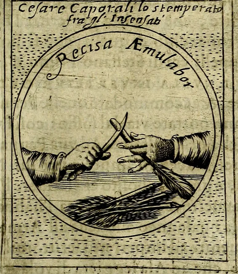 An illustration from Teatro d'imprese, 1623, leaf 1062