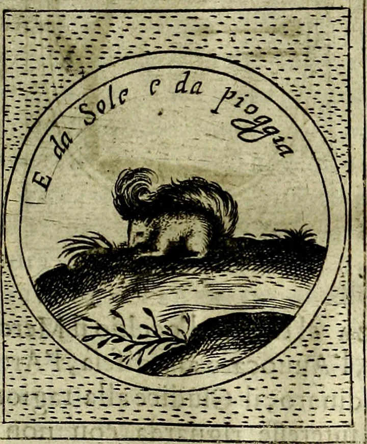 An illustration from Teatro d'imprese, 1623, leaf 1132