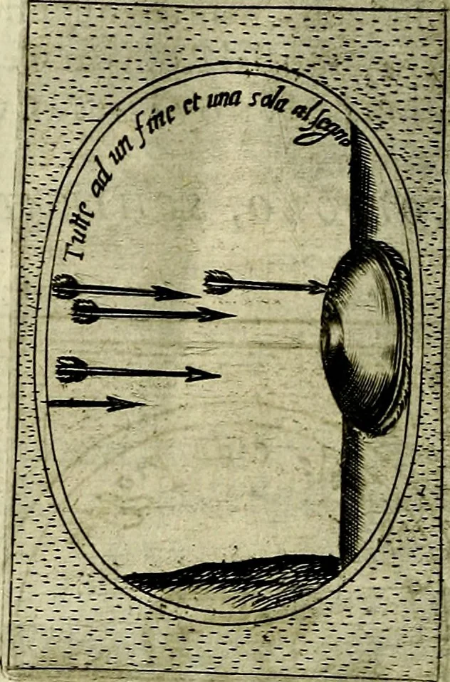 An illustration from Teatro d'imprese, 1623, leaf 1133