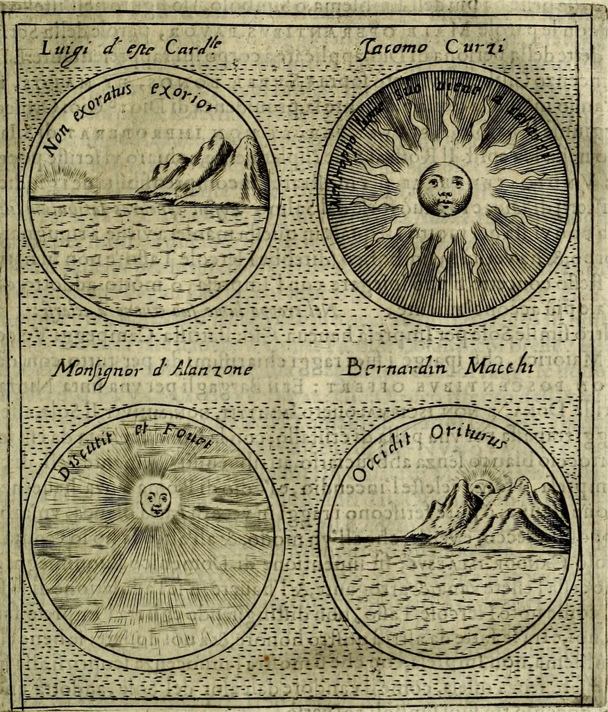 An illustration from Teatro d'imprese, 1623, leaf 1154