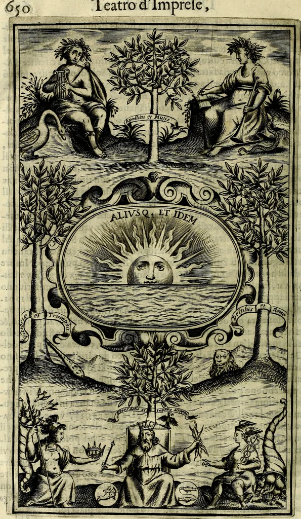 An illustration from Teatro d'imprese, 1623, leaf 1161