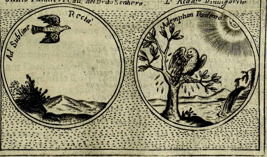 An illustration from Teatro d'imprese, 1623, leaf 1170