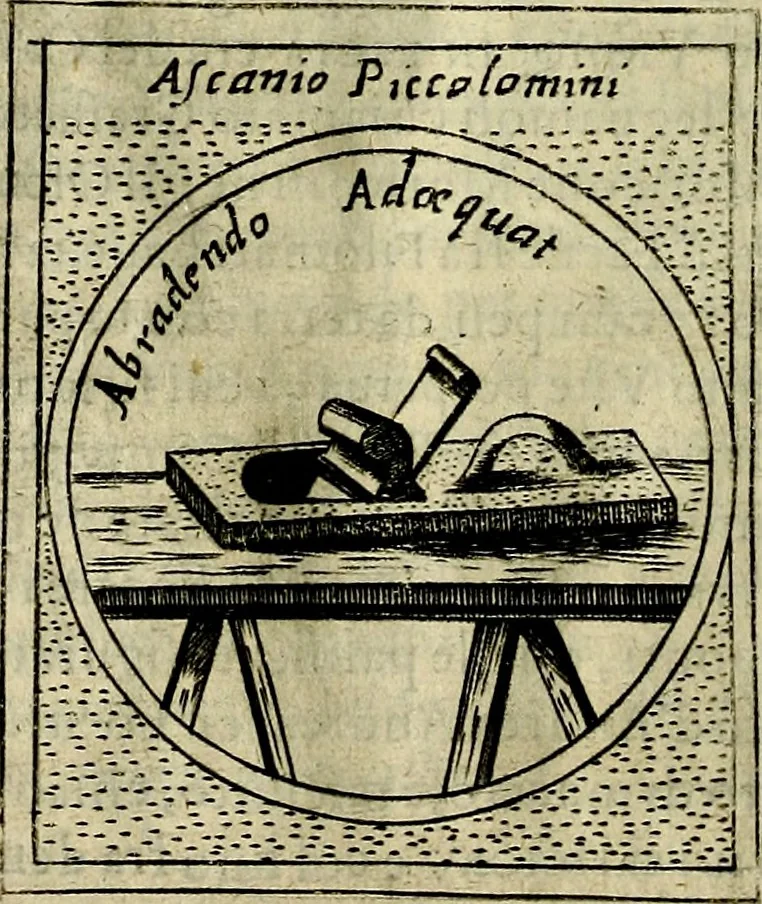 An illustration from Teatro d'imprese, 1623, leaf 1185