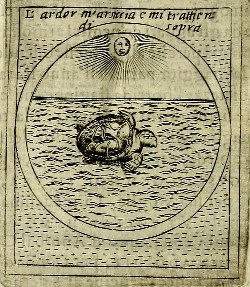An illustration from Teatro d'imprese, 1623, leaf 1201