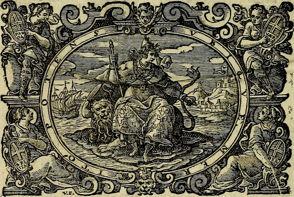 An illustration from Teatro d'imprese, 1623, leaf 1241