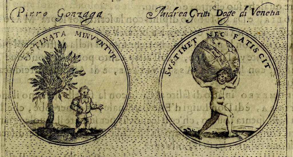 An illustration from Teatro d'imprese, 1623, leaf 522