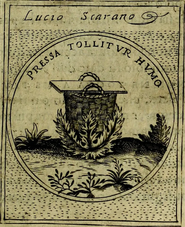 An illustration from Teatro d'imprese, 1623, leaf 526