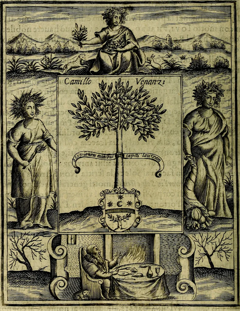 An illustration from Teatro d'imprese, 1623, leaf 565