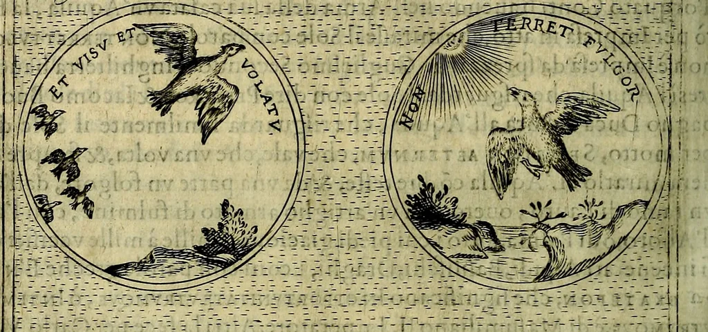 An illustration from Teatro d'imprese, 1623, leaf 593