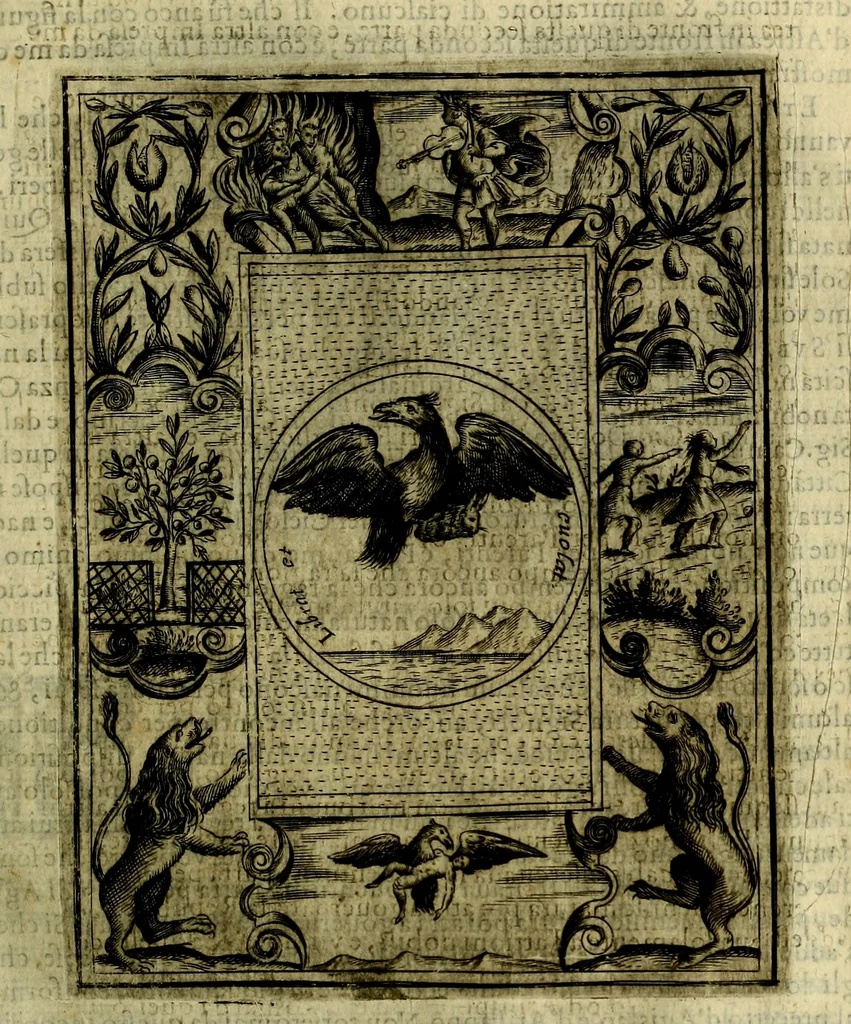 An illustration from Teatro d'imprese, 1623, leaf 602
