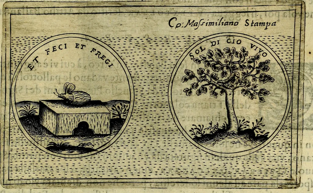 An illustration from Teatro d'imprese, 1623, leaf 628