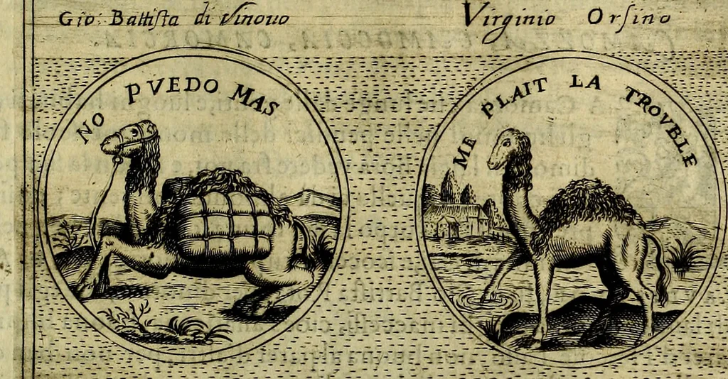 An illustration from Teatro d'imprese, 1623, leaf 666