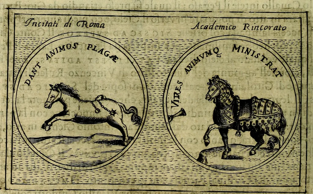 An illustration from Teatro d'imprese, 1623, leaf 709