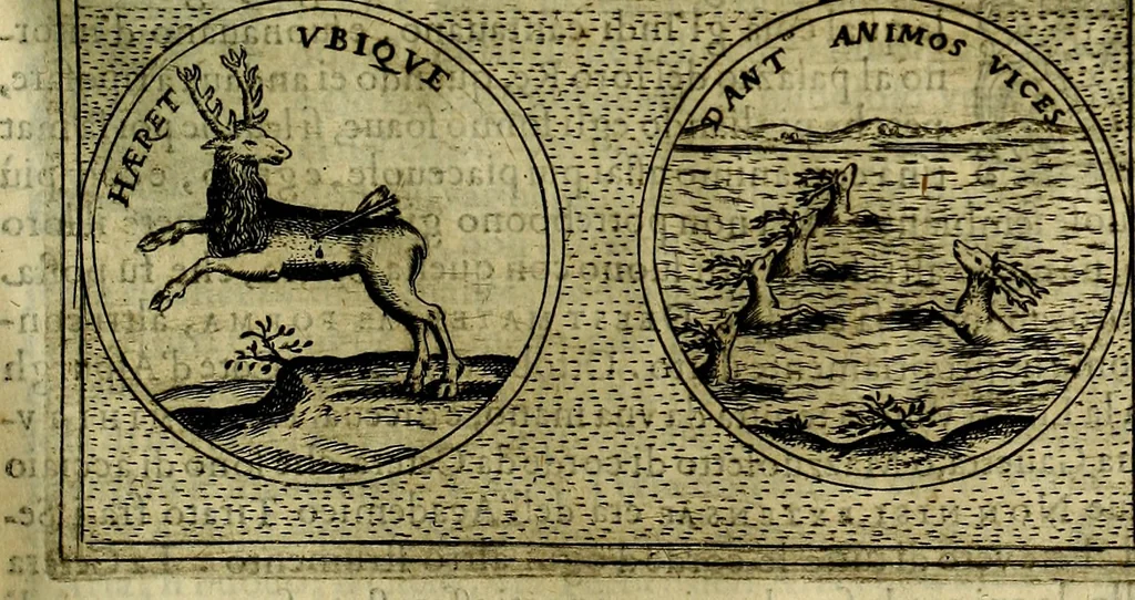 An illustration from Teatro d'imprese, 1623, leaf 718