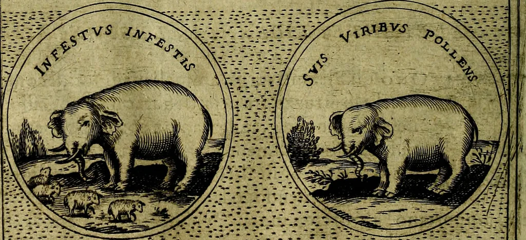 An illustration from Teatro d'imprese, 1623, leaf 807