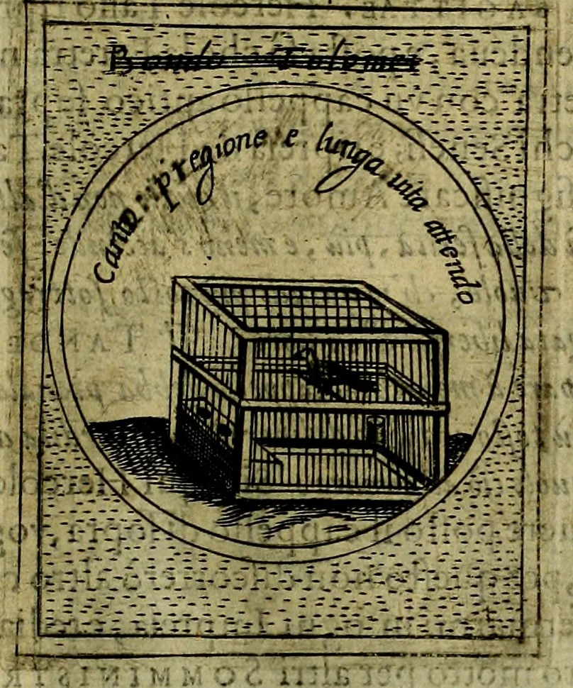 An illustration from Teatro d'imprese, 1623, leaf 820