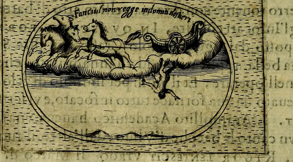 An illustration from Teatro d'imprese, 1623, leaf 827