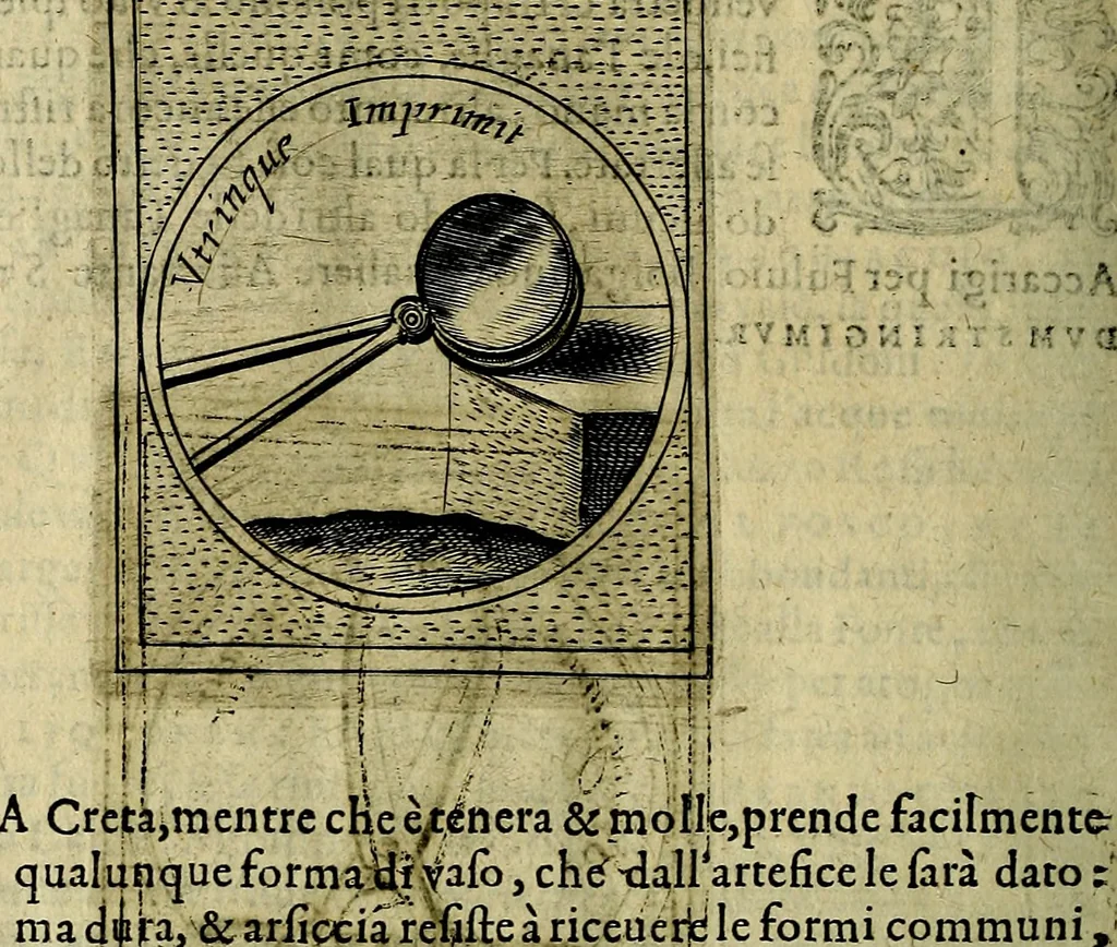 An illustration from Teatro d'imprese, 1623, leaf 843