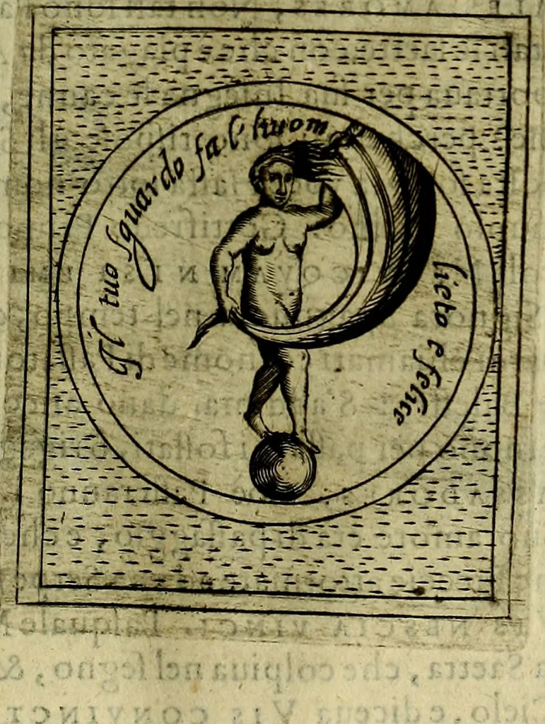 An illustration from Teatro d'imprese, 1623, leaf 848