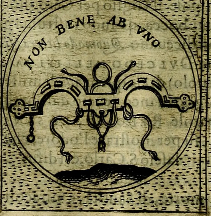 An illustration from Teatro d'imprese, 1623, leaf 879