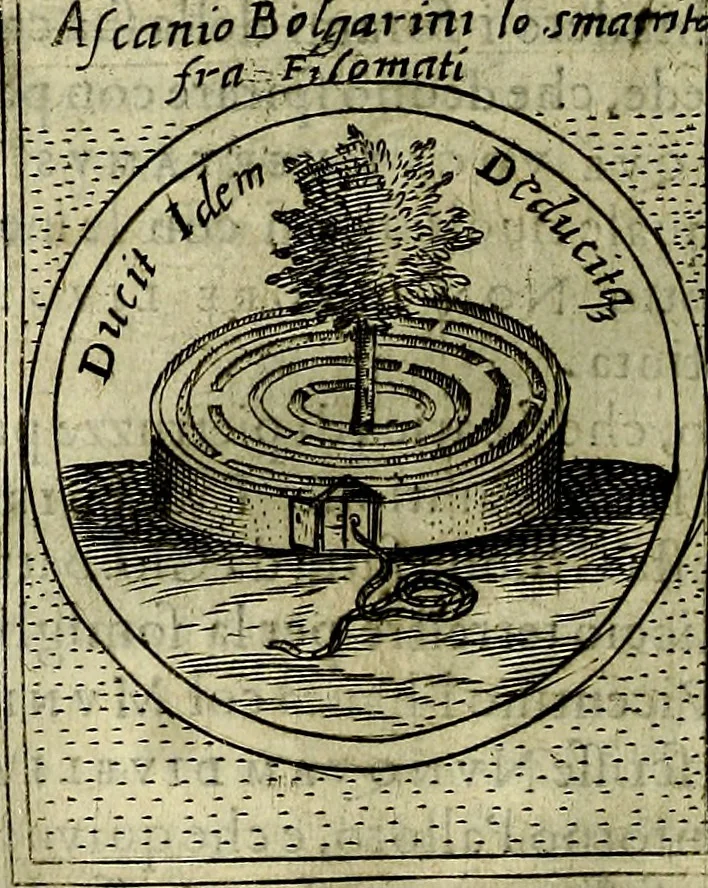 An illustration from Teatro d'imprese, 1623, leaf 935