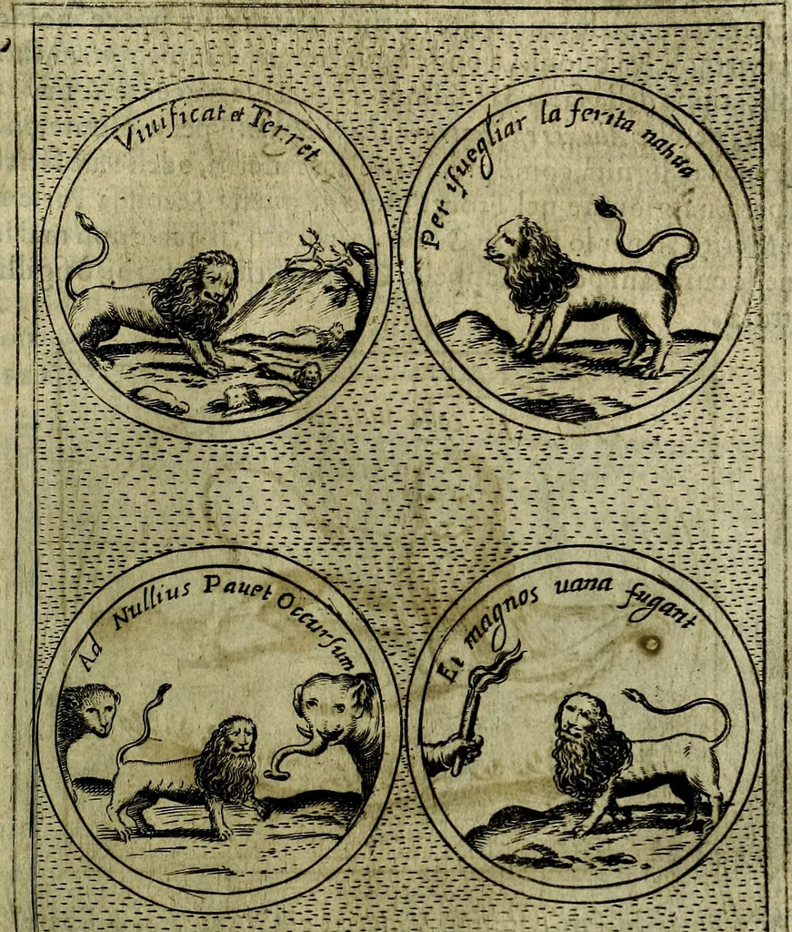 An illustration from Teatro d'imprese, 1623, leaf 950