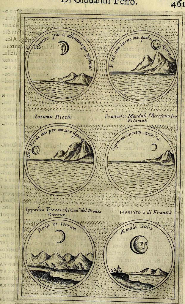 An illustration from Teatro d'imprese, 1623, leaf 972