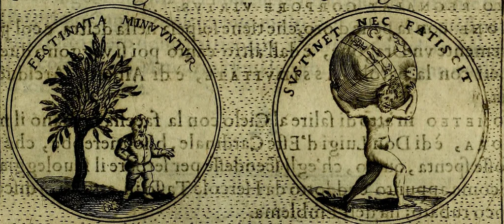 An illustration from Teatro d'imprese, 1623, leaf 194