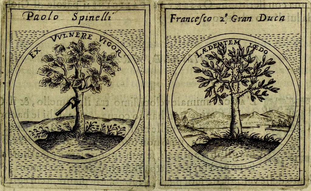 An illustration from Teatro d'imprese, 1623, leaf 226